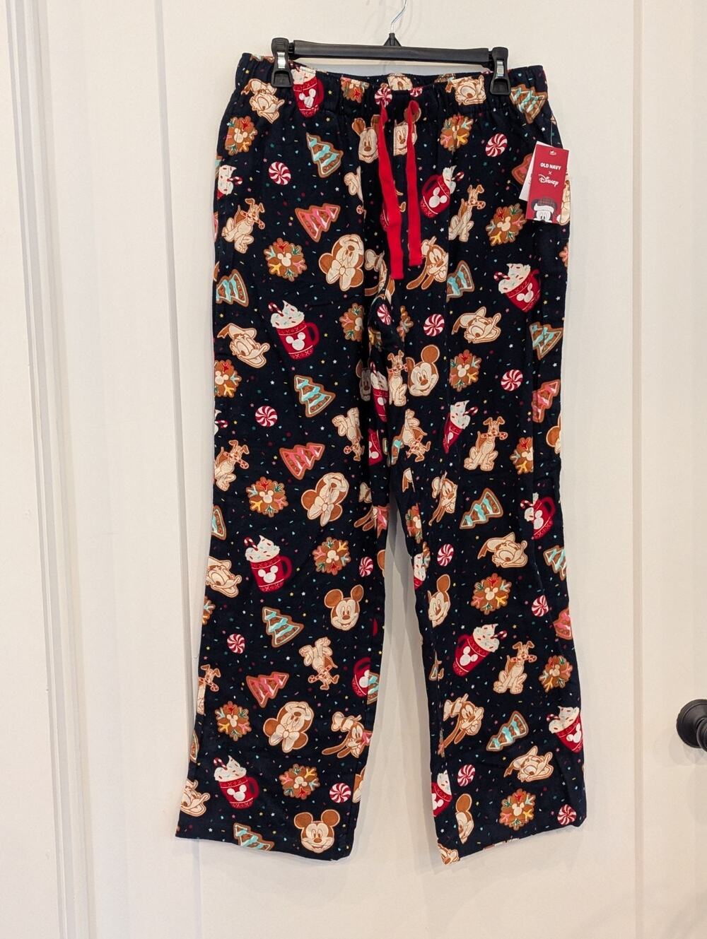 Old Navy×Disney Medium Flannel Sleepwear Pajama Pants Fab 5 Holiday Winter NWT